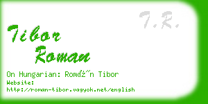 tibor roman business card